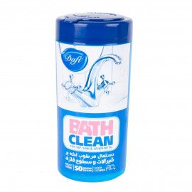 دستمال مرطوب دافی مدل Bath Clean بسته 50 عددی