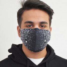 ماسک سه لایه پارچه ای با شیلد جدا شونده کد 28
