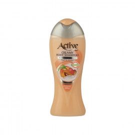 شامپو بدن کرمی اکتیو مدل Peach And Almond وزن 400 گرم