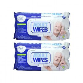 دستمال مرطوب پاک کننده بزرگسالان دافی مدل Adult Wipes بسته 100 عددی مجموعه 2 عددی