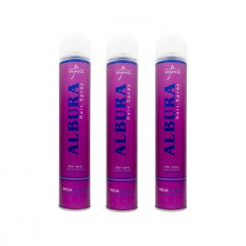اسپری حالت دهنده مو آلبورا مدل Mega Strong حجم 500 میلی لیتر مجموعه 3 عددی