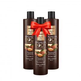 شامپو بدن هانادی مدل Argan حجم 500 میلی لیتر مجموعه 3 عددی شامل یک شامپو رایگان