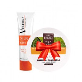 کرم ضد آفتاب بی رنگ ولفرا مدل Oily & Acne prone SPF 50 وزن 40 گرم به همراه یک کرم مرطوب کننده هانادی هدیه