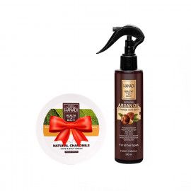 ماسک مو دوفاز هانادی مدل Argan Oil حجم 200 میلی لیتر به همراه کرم مرطوب کننده هانادی مدل Chamomile رایگان