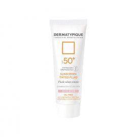 فلوئید ضد آفتاب رنگی درماتیپیک SPF50 مناسب پوست های چرب و مختلط حجم 50 میلی لیتر - رز بژ