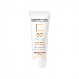 فلوئید ضد آفتاب رنگی درماتیپیک SPF50 مناسب پوست های چرب و مختلط حجم 50 میلی لیتر - بژ طلایی