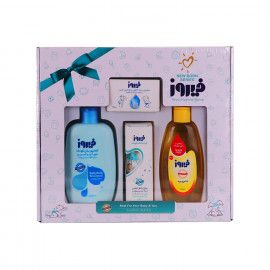 جعبه هدیه کودک فیروز مدل کلاسیک متوسط مجموعه 4 عددی