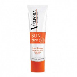 کرم ضد آفتاب ولفرا مدل Oily & Acne prone SPF 50 وزن 40 گرم - بژ روشن