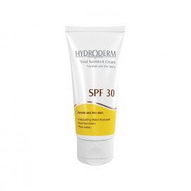 کرم ضد آفتاب هیدرودرم SPF 30 مناسب پوست های معمولی و خشک حجم 50 میلی لیتر - بی رنگ
