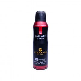 اسپری دئودورانت و خوشبو کننده زنانه وودلایک مدل Black Marin حجم 200 میلی لیتر