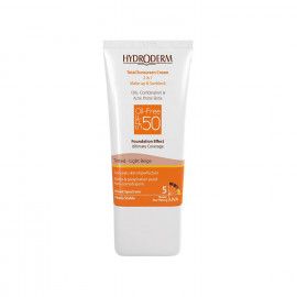 کرم ضد آفتاب فاقد چربی 2In1 هیدرودرم SPF50 حجم 40 میلی لیتر - بژ روشن