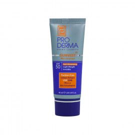 کرم ضد آفتاب فاقد چربی آقایان پرودرما SPF 50 مناسب انواع پوست حجم 40 میلی لیتر - بی رنگ