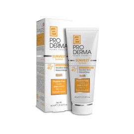 کرم ضد آفتاب پرودرما فاقد جاذب های شیمیایی SPF 40 مناسب پوست های حساس حجم 40 میلی لیتر - بژ طبیعی