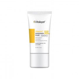 فلوئید ضد آفتاب SPF 50 ویتالیر مدل Vitamin C حجم 50 میلی لیتر - بی رنگ