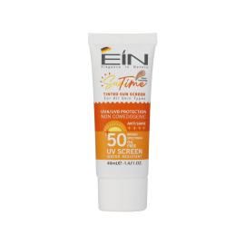 کرم ضد آفتاب فاقد چربی SPF 50 ای آی ان مناسب انواع پوست حجم 40 میلی لیتر - بژ طلایی