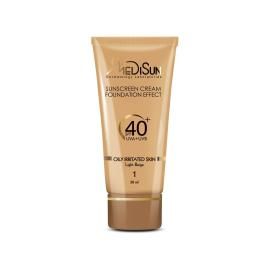 کرم ضد آفتاب تیوپی SPF 40 فاقد چربی مدیسان مناسب پوست چرب و حساس حجم 30 میلی لیتر - بژ روشن